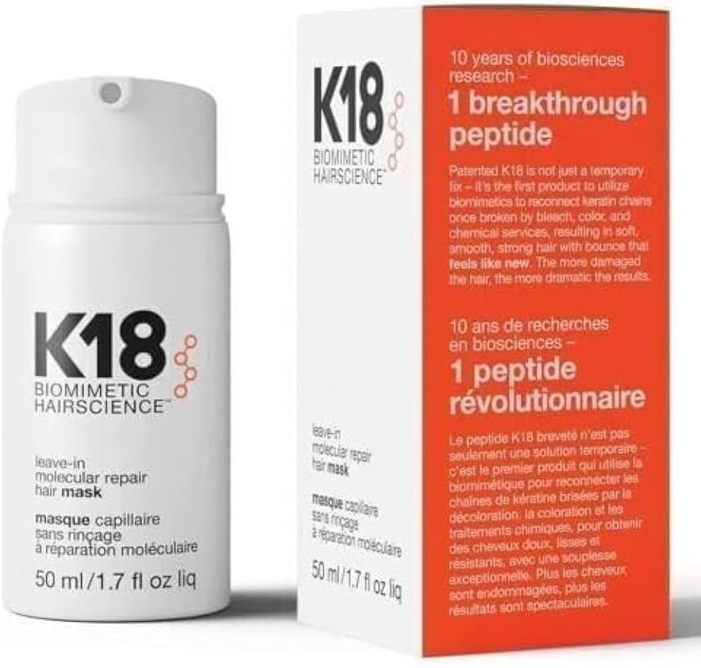 GAA K 18 Biomimetic Hairscience Leave-in Molecular Repair Hair Mask - 50ml | Amazon (US)