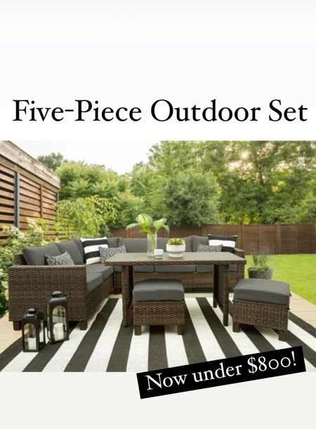 5-piece patio set available in multiple colors. Outdoor furniture, patio furniture.

#LTKfamily #LTKSeasonal #LTKhome