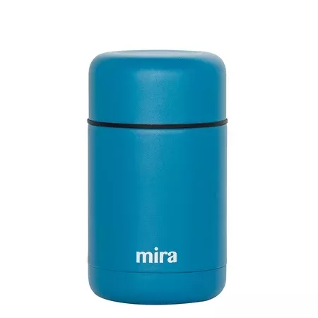 MIRA Thermos for Kids Lunch Food Jar Vacuum Insulated Stainless Steel 13.5  Ounce, Denim Blue 
