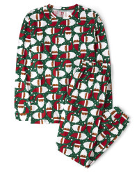 Unisex Adult Matching Family Santa Head Cotton Pajamas - spruceshad | The Children's Place