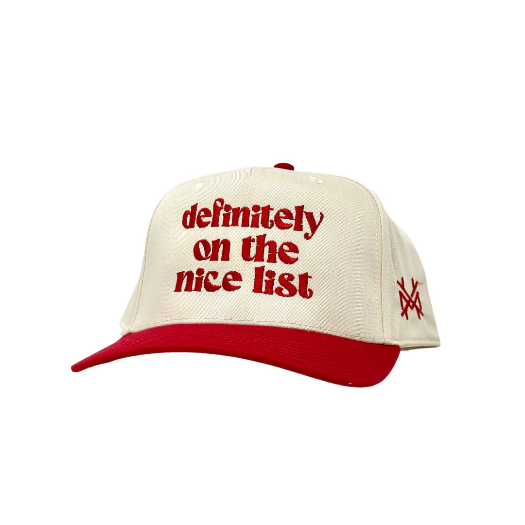 MHC Definitely On The Nice List Trucker Hat | The Mad Hatter Company