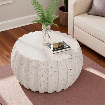 35.43" Modern Waterproof Coffee Table, Durable Mgo Cement Design,Indoor & Outdoor Compatible | Wayfair North America