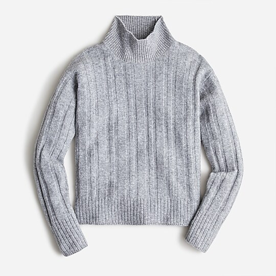 Ribbed mockneck sweater in Supersoft yarn | J. Crew US
