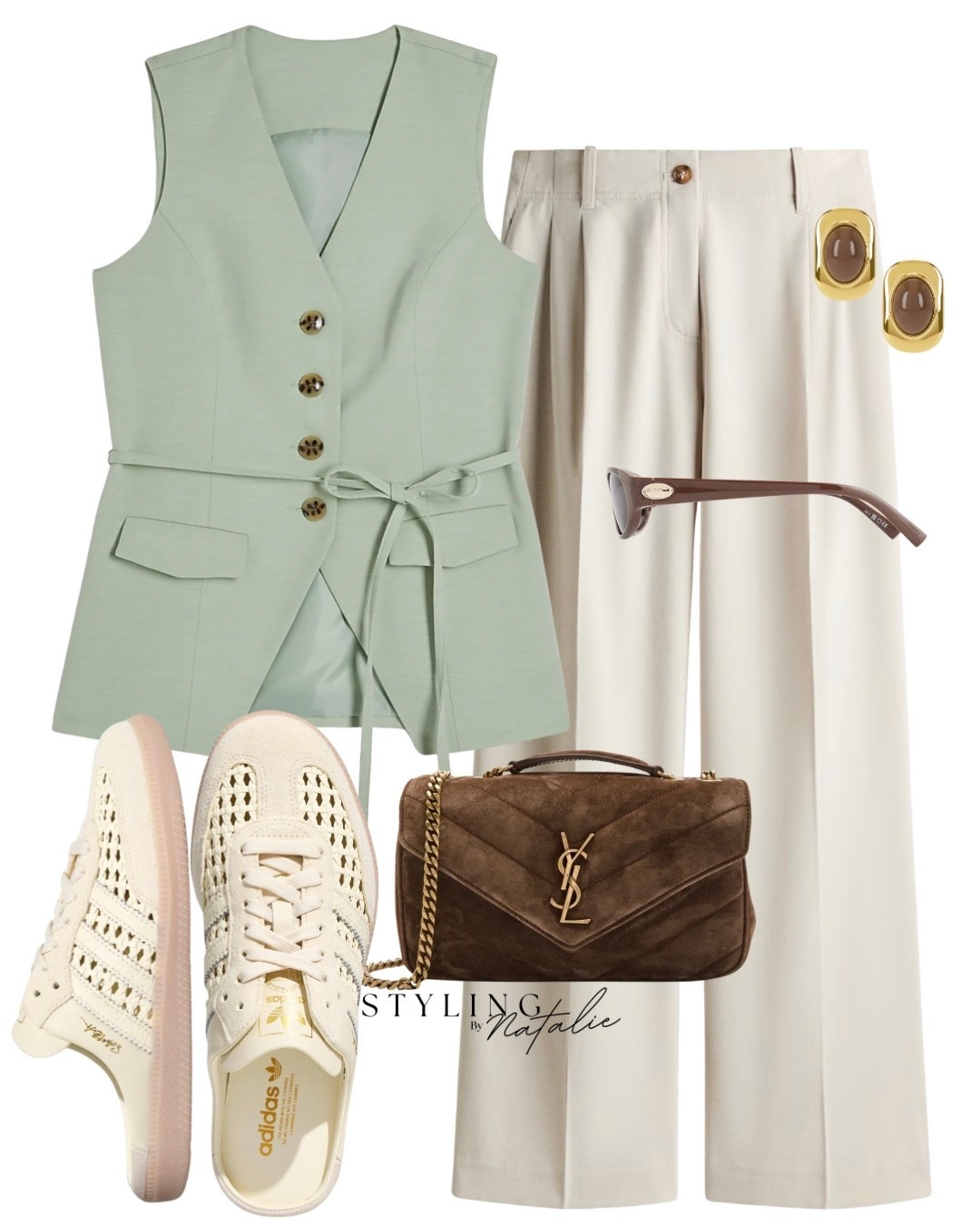 Adidas samba mules with tailored trousers and green waistcoat

#LTKsummer #LTKuk #LTKeurope