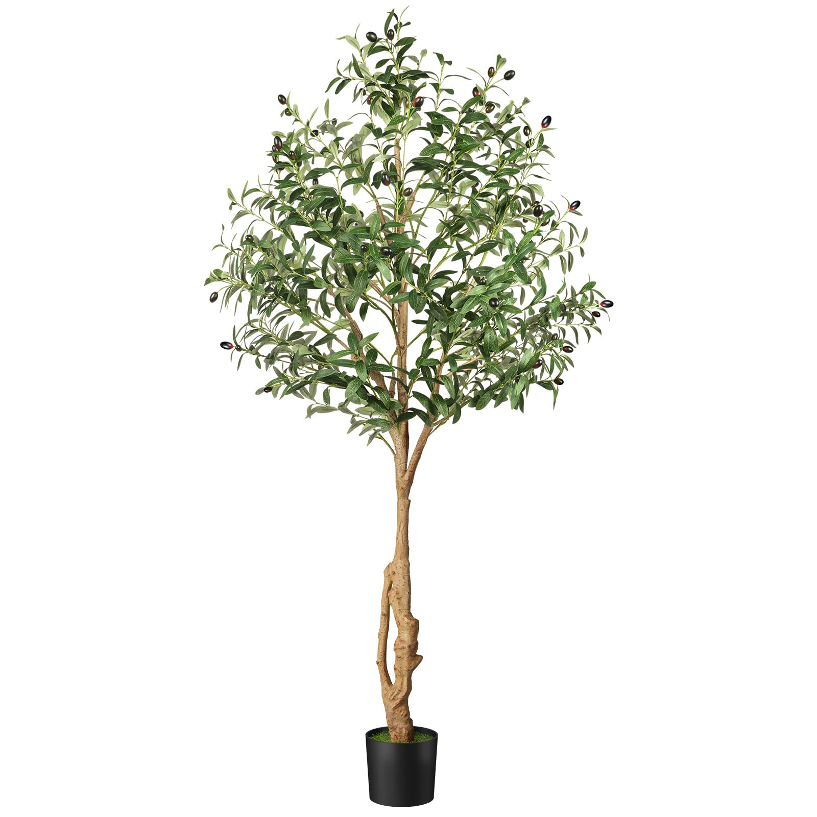 Artificial Olive Trees 6ft, Faux Faux Olive Tree Indoor with Realistic Tall Fake Plant Tree Trunk... | Amazon (US)