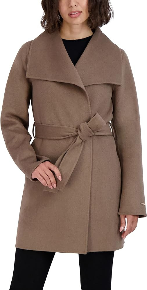 TAHARI Women's Peacoat Wool Blend Lapel Collar Trench Coat | Amazon (US)