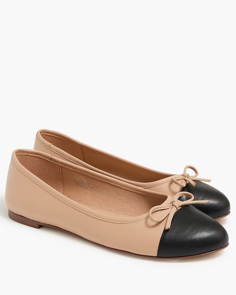 Ballet flats with cap toe | J.Crew Factory