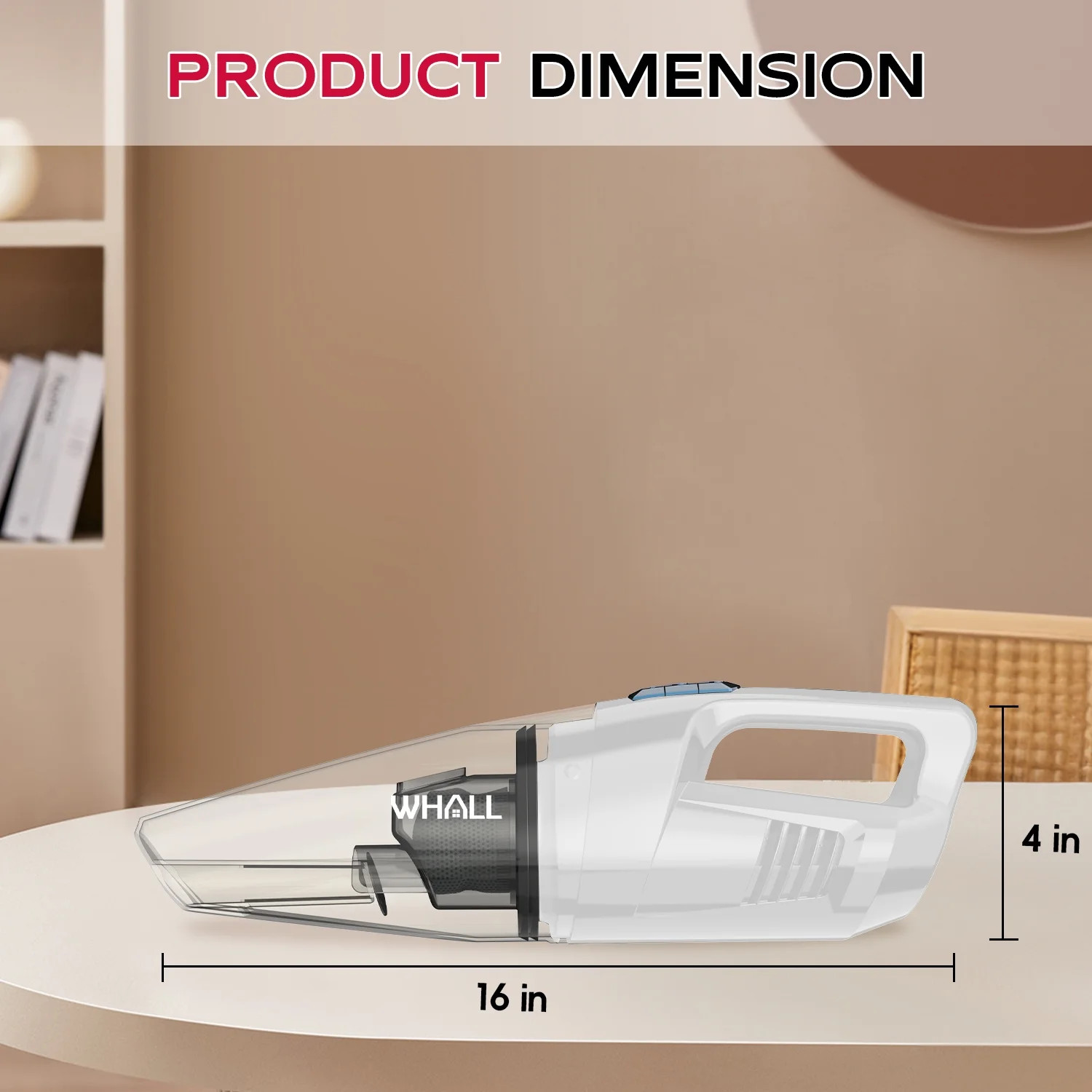 Whall Cordless Handheld Vacuum 500ml, 8500pa, Non Woven Fabric Filter Wet/Dry Vacuum Cleaner for ... | Walmart (US)