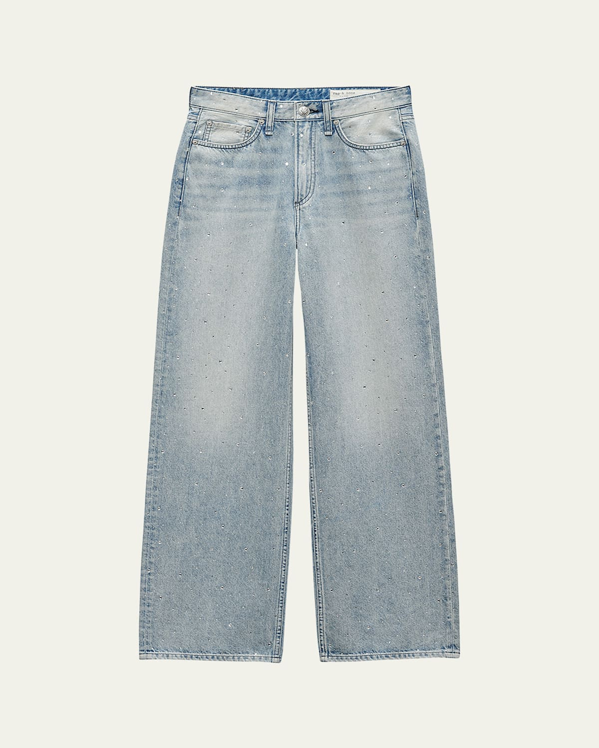 Logan Wide-Leg Rhinestone Jeans | Bergdorf Goodman