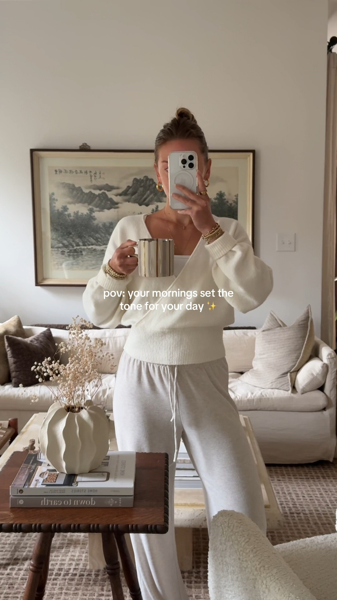 8/27/25 Mornings set the tone for my entire day 🤍 Starting slow in my Aritzia wrap sweater + favorite Aritzia lounge pants, then moving into my routine with my Omnilux LED red light mask, cozy bedding + living room details, and finally my Lululemon workout set for a morning run. Linking it all here so you can shop my full morning lineup ✨

#LTKStyleTip #LTKHome #LTKActive