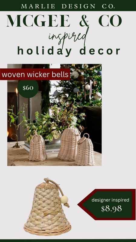 McGee & co inspired holiday collection | McGee & co | walmart | walmart holiday | woven bells | rattan bells | affordable Christmas decor | holiday decor | Christmas decor 

#LTKhome #LTKHoliday #LTKsalealert