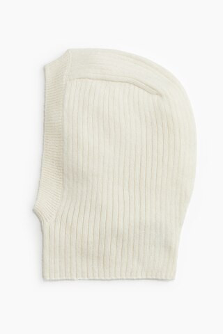 H & M - Rib-knit balaclava - White | H&M (UK, MY, IN, SG, PH, TW, HK)