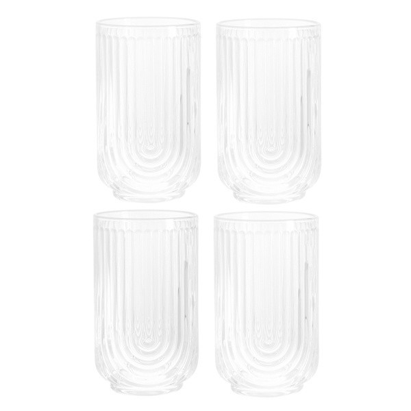 Clear Highball Glasses Set 4 Apollo At Home | At Home