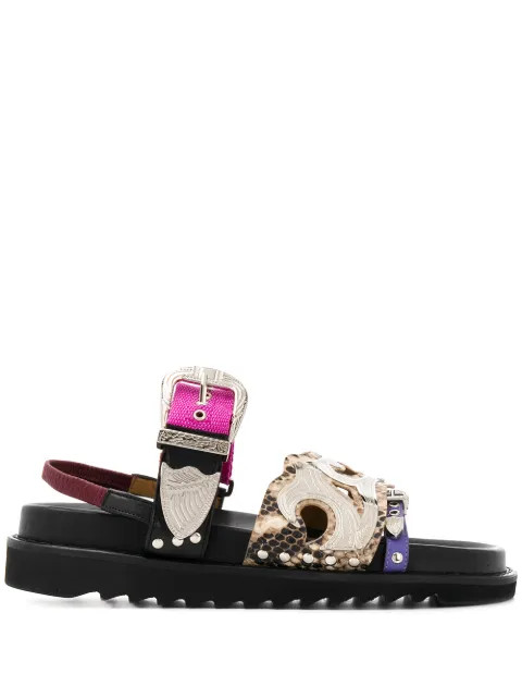 multiple straps slingback sandals | Farfetch (US)