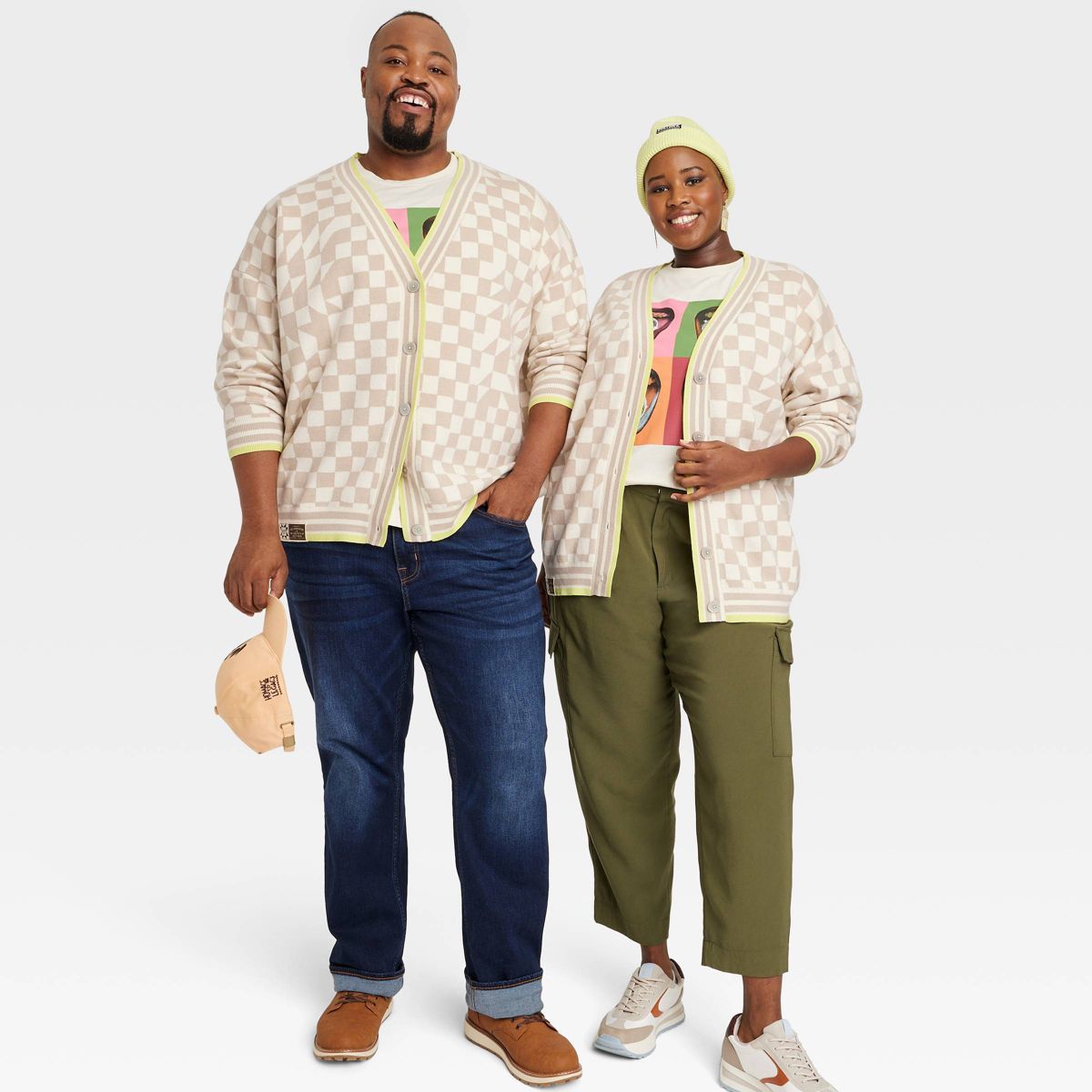 Black History Month Adult Gee's Bend Cardigan - Cream | Target