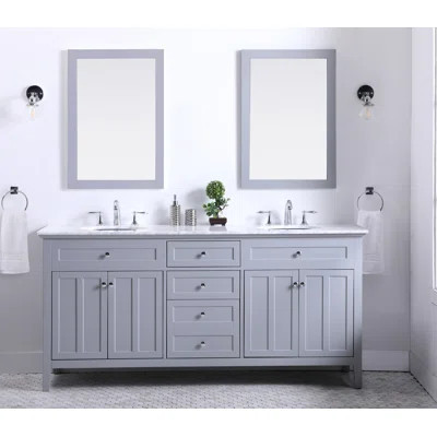 Ain 72" Double Bathroom Vanity Set | Wayfair North America