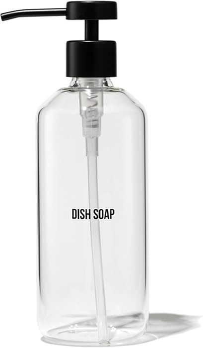 Glass Dish Soap Dispenser Pump for Kitchen Sink | Liquid Dish Soap Refill Bottle | Made with Clea... | Amazon (US)