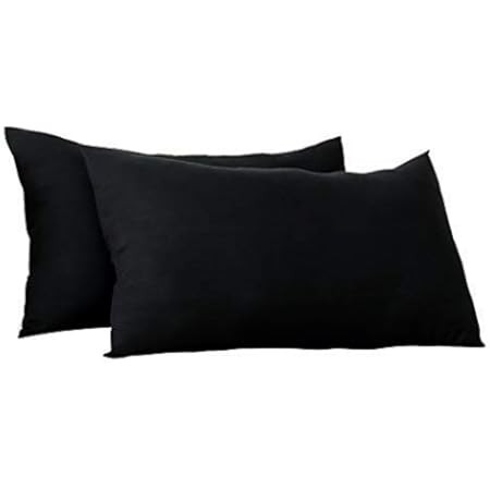 Amazon Basics Lightweight Super Soft Easy Care Microfiber Pillowcases - 2-Pack - King, Black | Amazon (US)