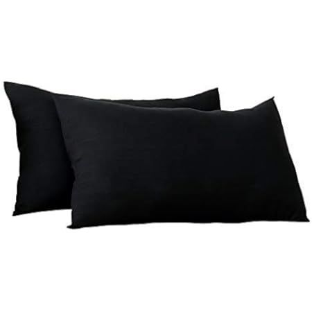 Amazon Basics Lightweight Super Soft Easy Care Microfiber Pillowcases - 2-Pack - King, Black | Amazon (US)