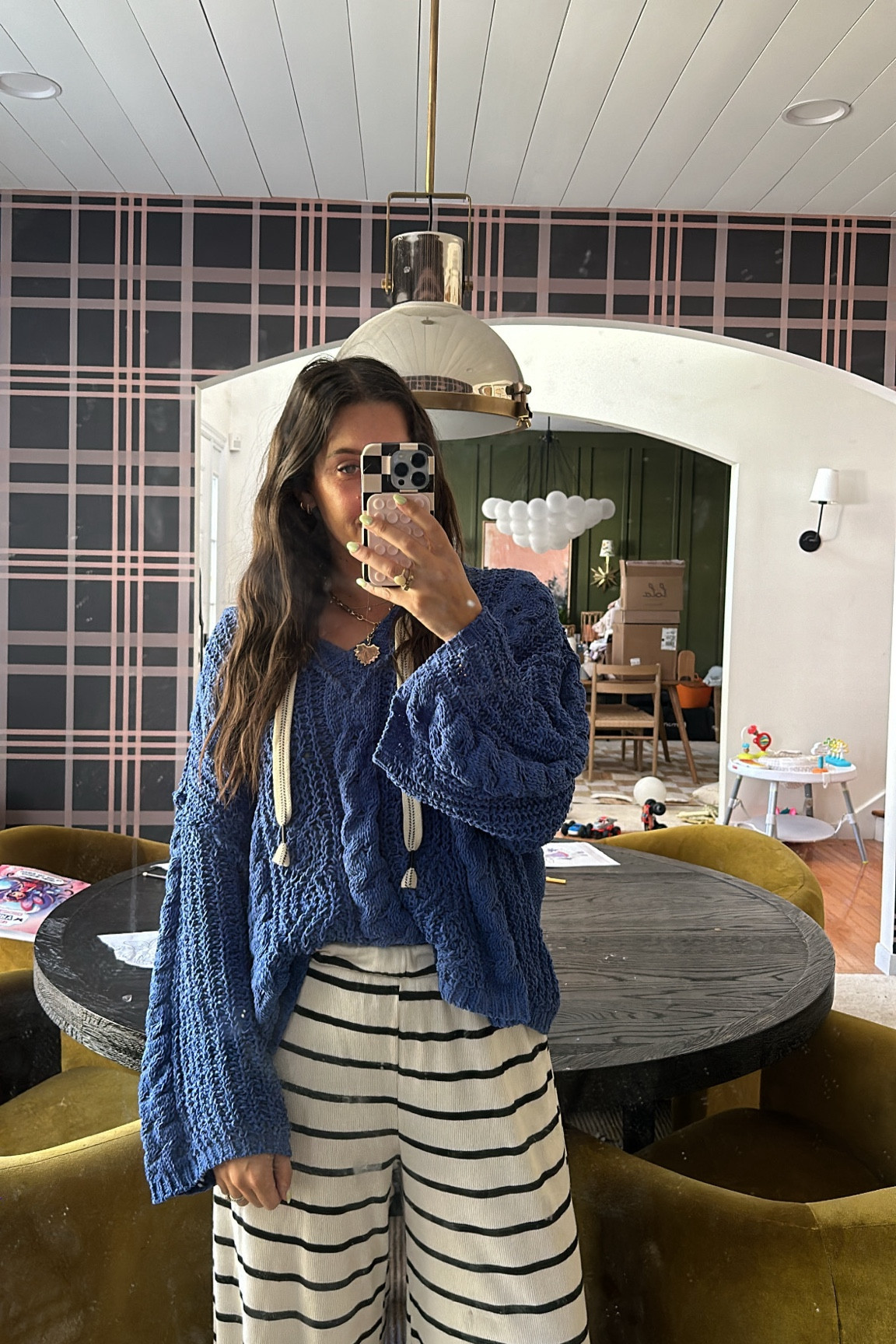 this sweater is everything!!! my favorite blue color, I’m in a large! 

KARRIE15 should work there too!