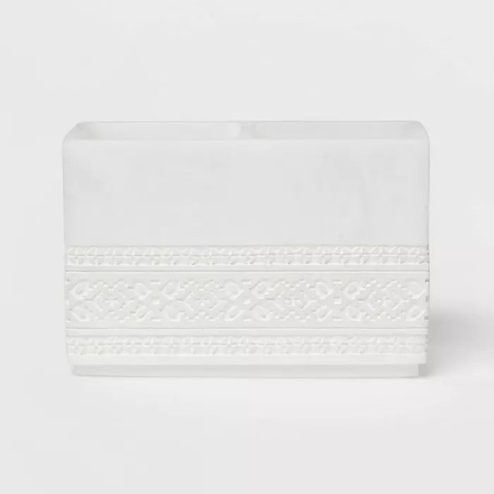 Carved Alabaster Resin Vanity Organizer White - Threshold™ | Target