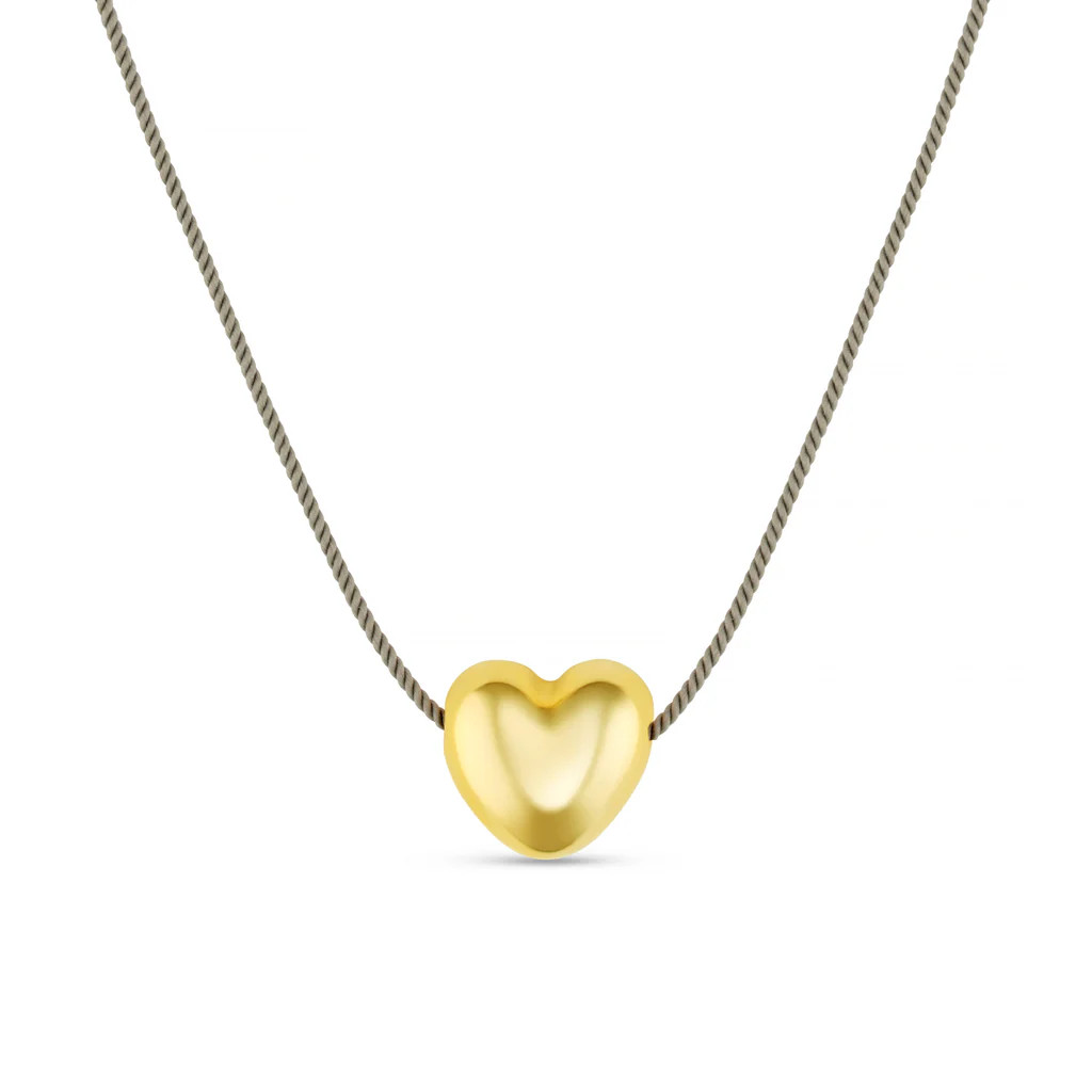 Voluminous Heart Adjustable Cord Necklace | Orelia