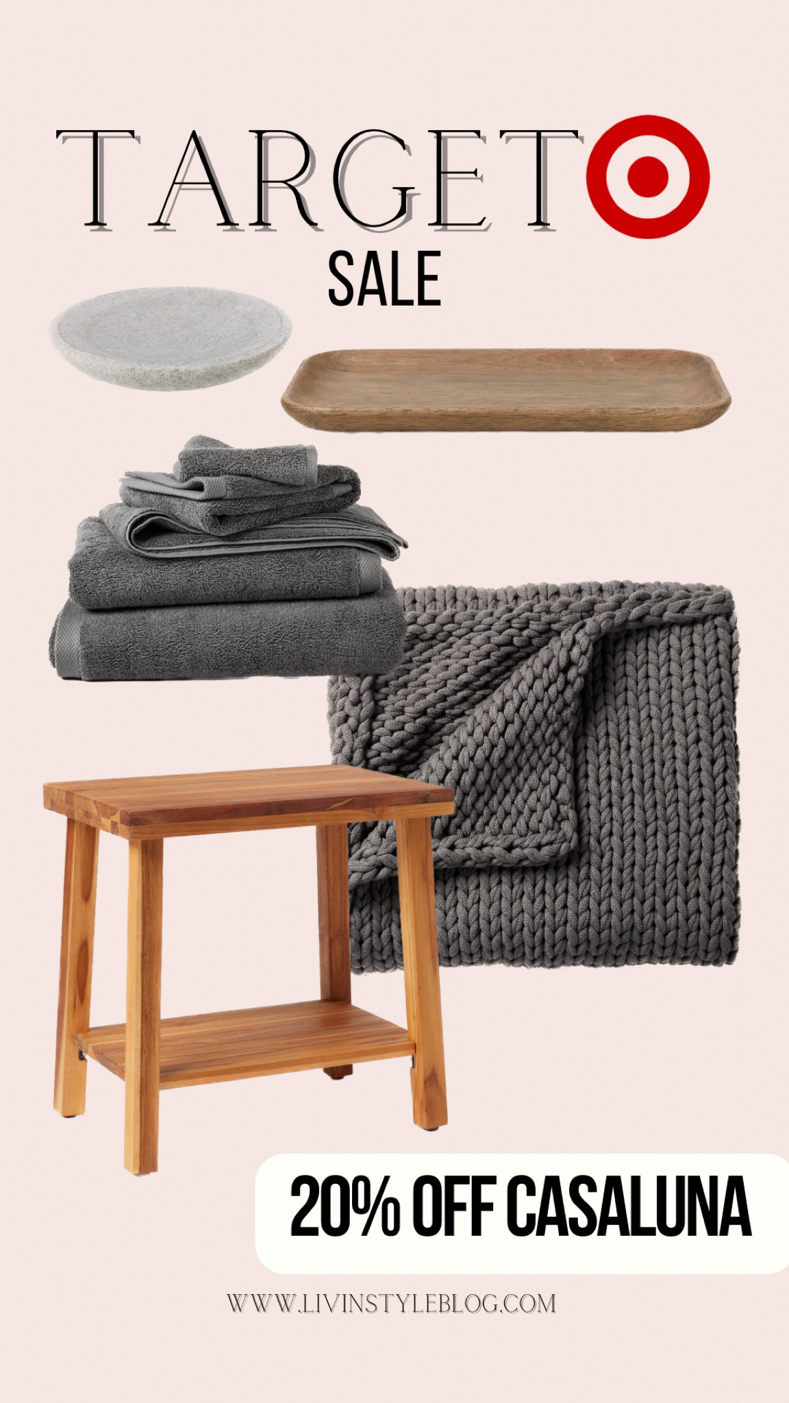 Target home brand Casaluna is 20%. Throw blankets, bed linens, pillows, towels, and bathroom accessories.

#LTKhome #LTKfindsunder100 #LTKsalealert