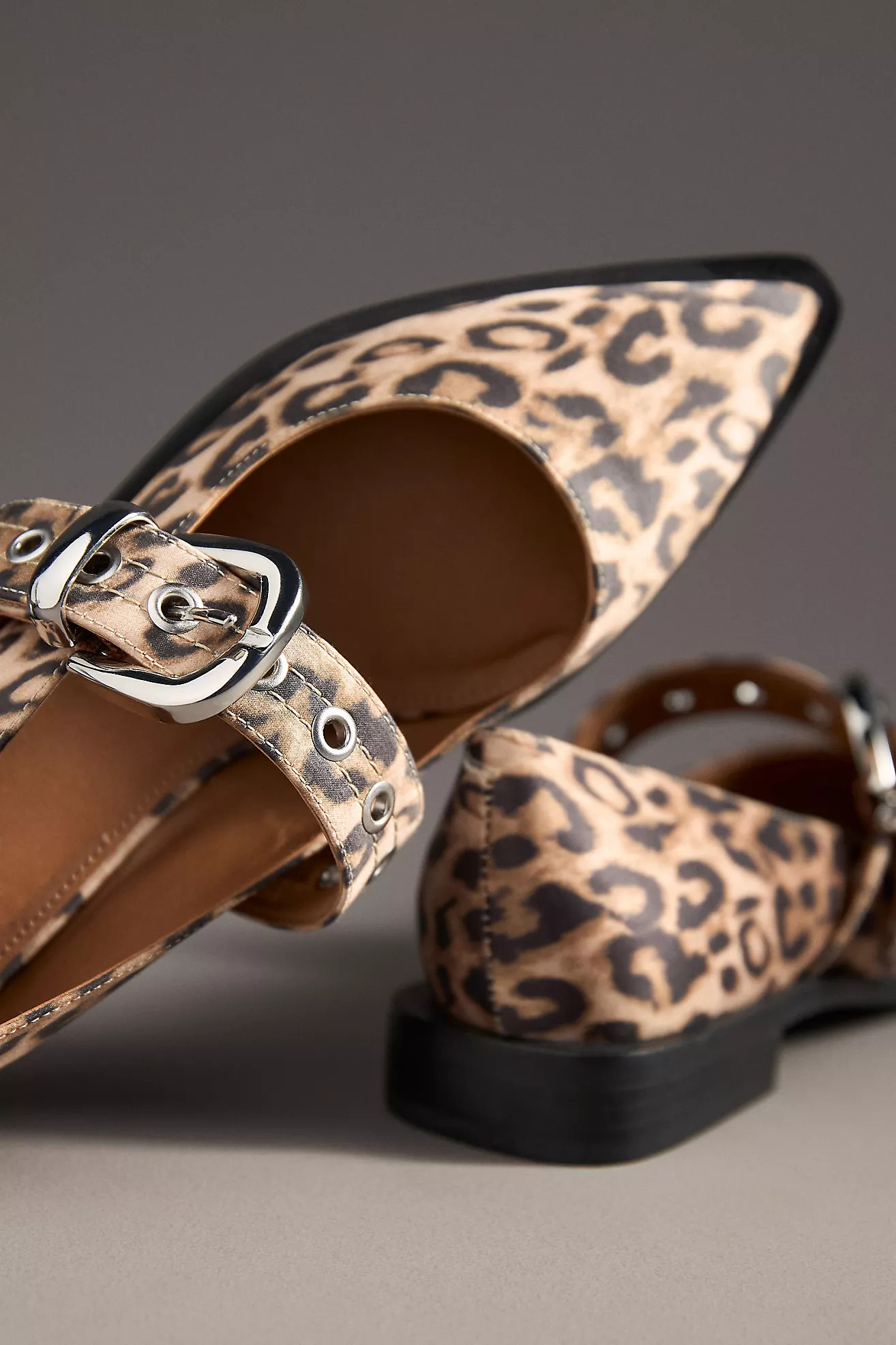 Maeve Pointed-Toe Moto Mary Jane Flats | Anthropologie (US)