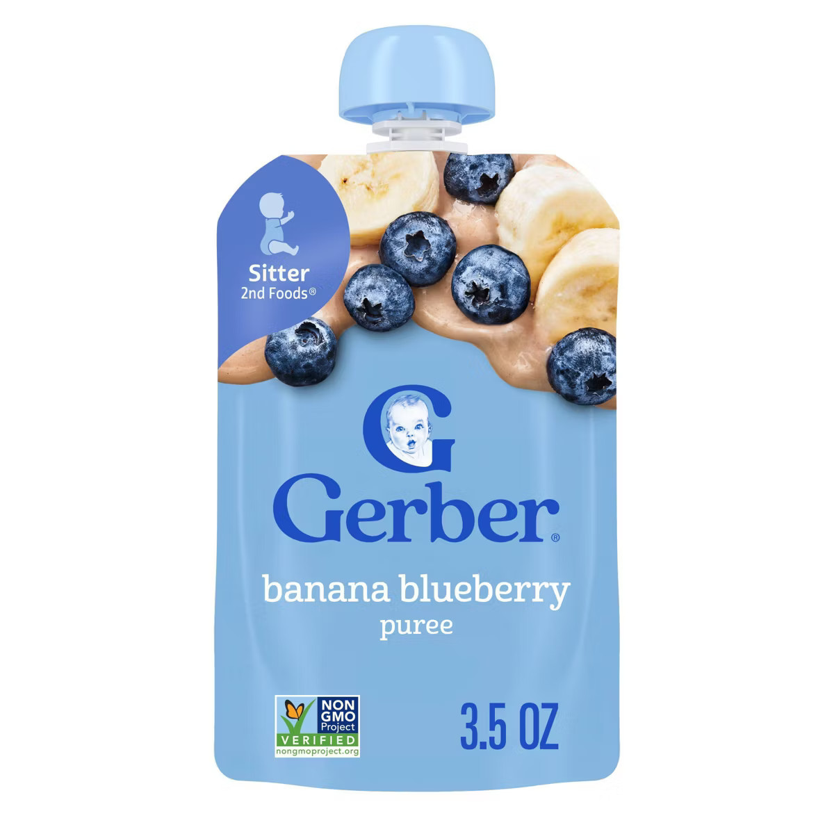 Gerber Toddler Baby Food Pouch - Banana Blueberry - 3.5oz | Target