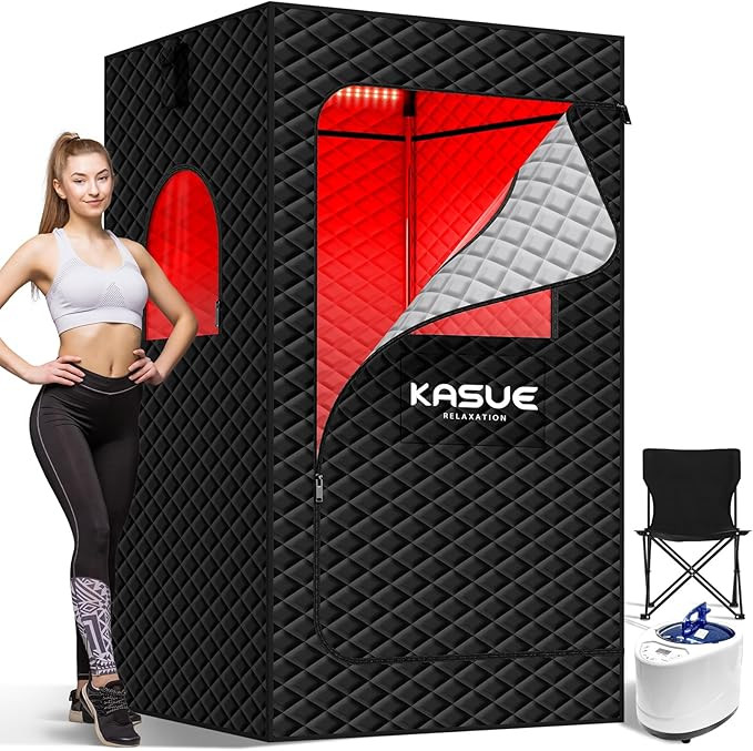 Infrared Sauna Box, Portable Steam Sauna Tent with 3L/1400W Steamer, 5-Layer Waterproof and Therm... | Amazon (US)