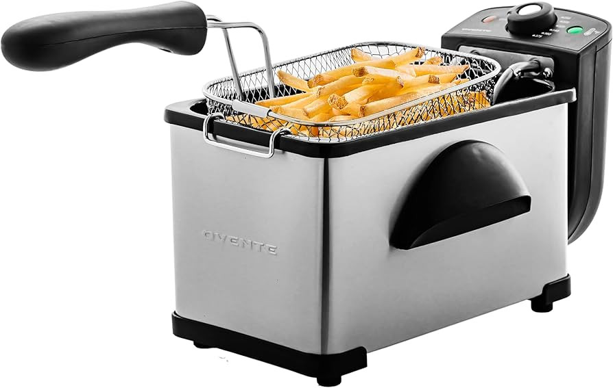 OVENTE Electric Deep Fryer 2 Liter Capacity, 1500 Watt Lid with Viewing Window and Odor Filter, A... | Amazon (US)