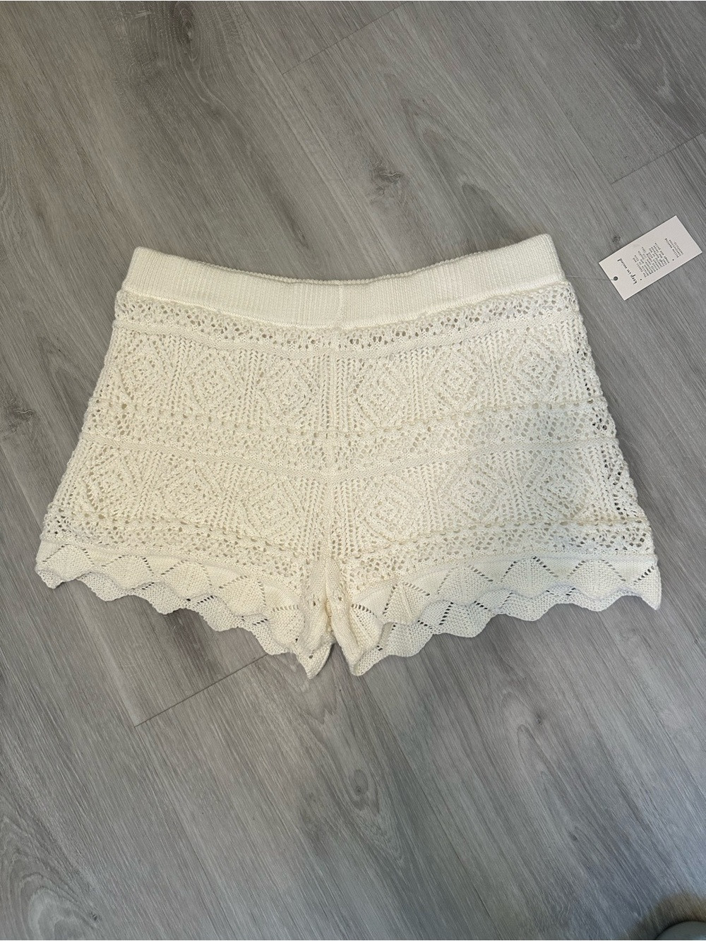 a new day Cream Crochet High-Waist Knit Shorts | Poshmark
