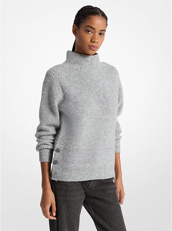 Ribbed Funnel Neck Sweater | Michael Kors US