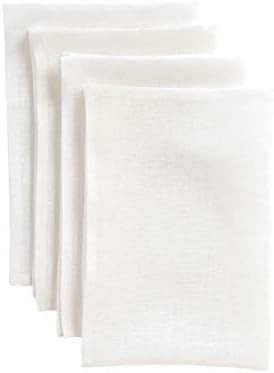 Solino Home Linen Napkins Set of 4 – 20 x 20 Inch, 100% Pure Linen White Dinner Napkins for Thanksgi | Amazon (US)