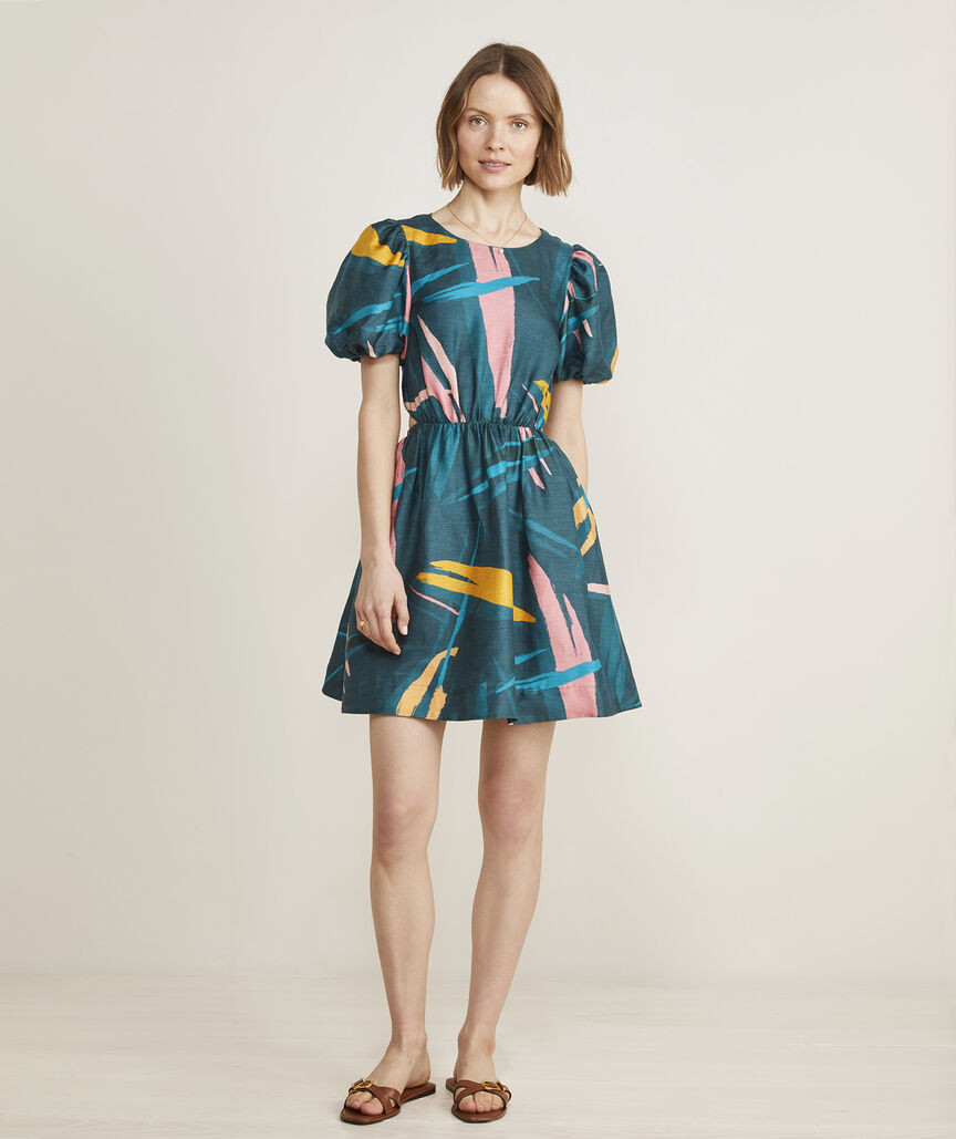 Puff-Sleeve Cutout Dress | vineyard vines