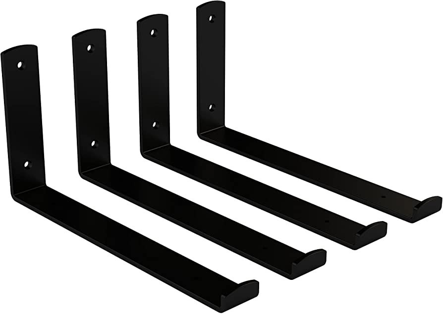 National Hardware N900-002 11 inch Floating Shelves Heavy Duty Shelf Metal L Bracket with Wall An... | Amazon (US)