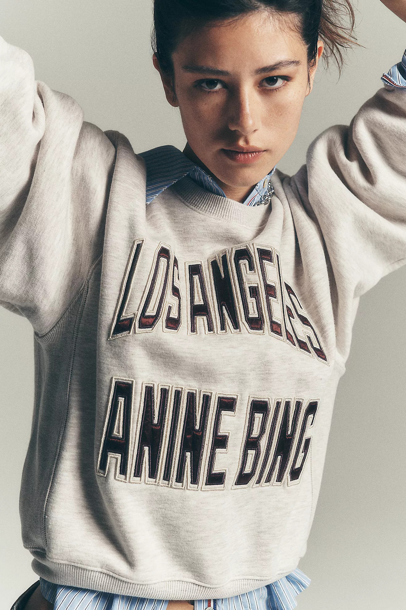 Anine Bing Harry Shrunken LA Sweatshirt | Anthropologie (US)
