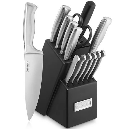 Cuisinart Classic Stainless Steel 15-pc. Knife Block Set, One Size, Gray | JCPenney