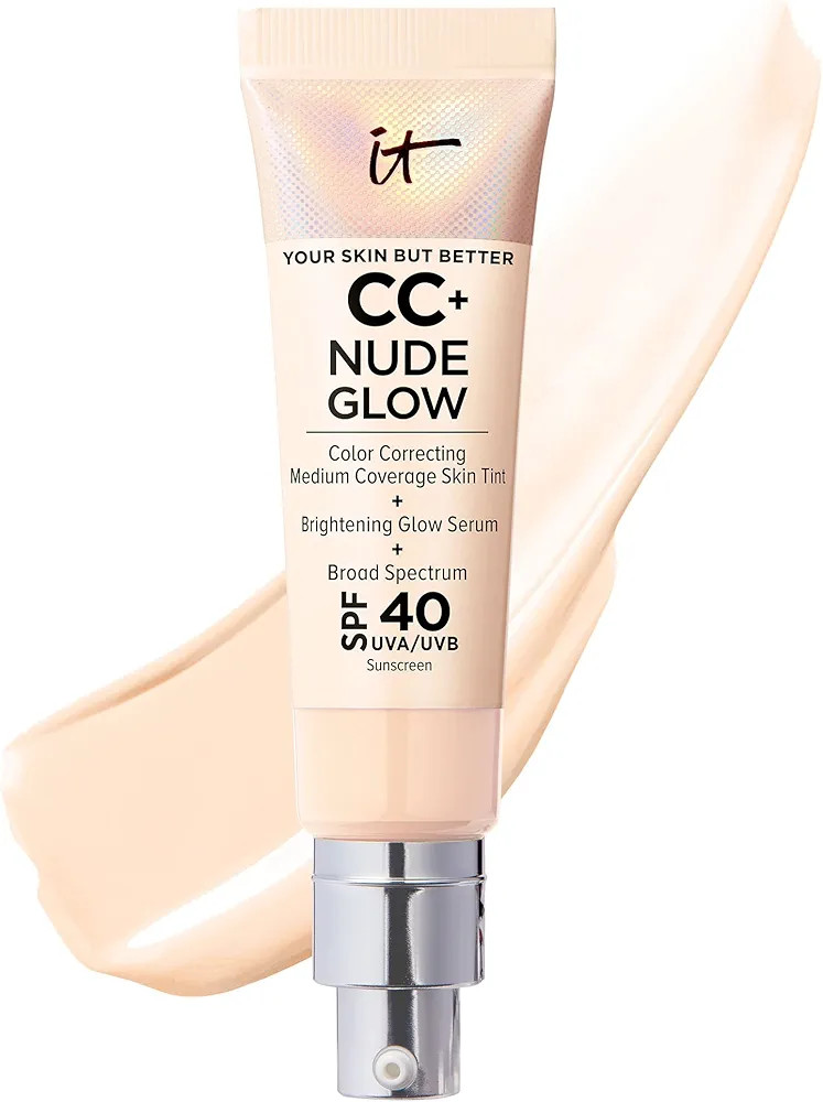 IT Cosmetics CC+ Nude Glow Lightweight Foundation + Glow Serum with SPF 40 - With Niacinamide, Hy... | Amazon (US)