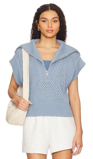 Mila Half Zip Sweater in Ashley Blue | Revolve Clothing (Global)