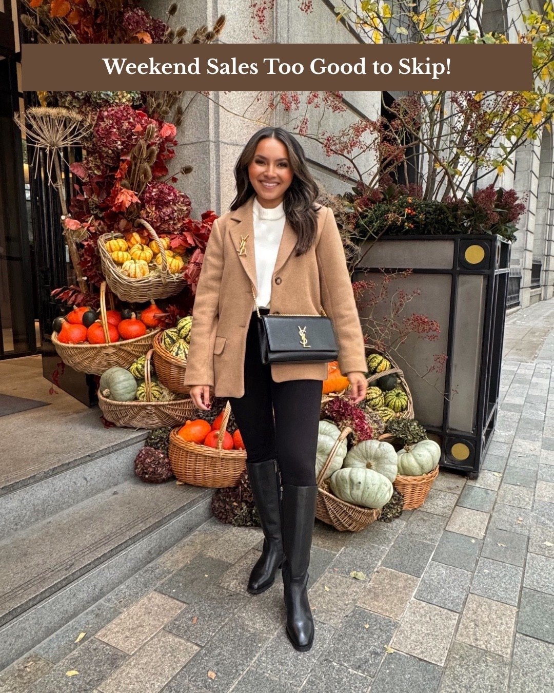 Blazer is old from Abercrombie - similar linked
Sweater size xxs TTS 
Leggings size small regular TTS (usually size 2:26) - the petite length is more of a cropped fit
 black boots size 5.5 TTS - old, similar linked ( I have the similar option and love them)!

Fall outfit 
London outfit 
Fall style 
Fall fashion 
Petite outfit 
Petite style 
Europe outfit 
European travel

 Honey Sweet Petite Honeysweetpetite


#LTKFallSale #LTKSaleAlert #LTKPetite