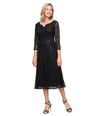 Plus Size Sequined Lace Dress | Macy's