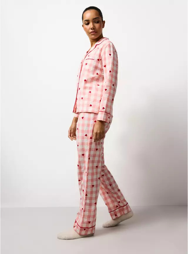 Mini Me Pink Gingham Seersucker Traditional Pyjamas 6 | Tu Clothing