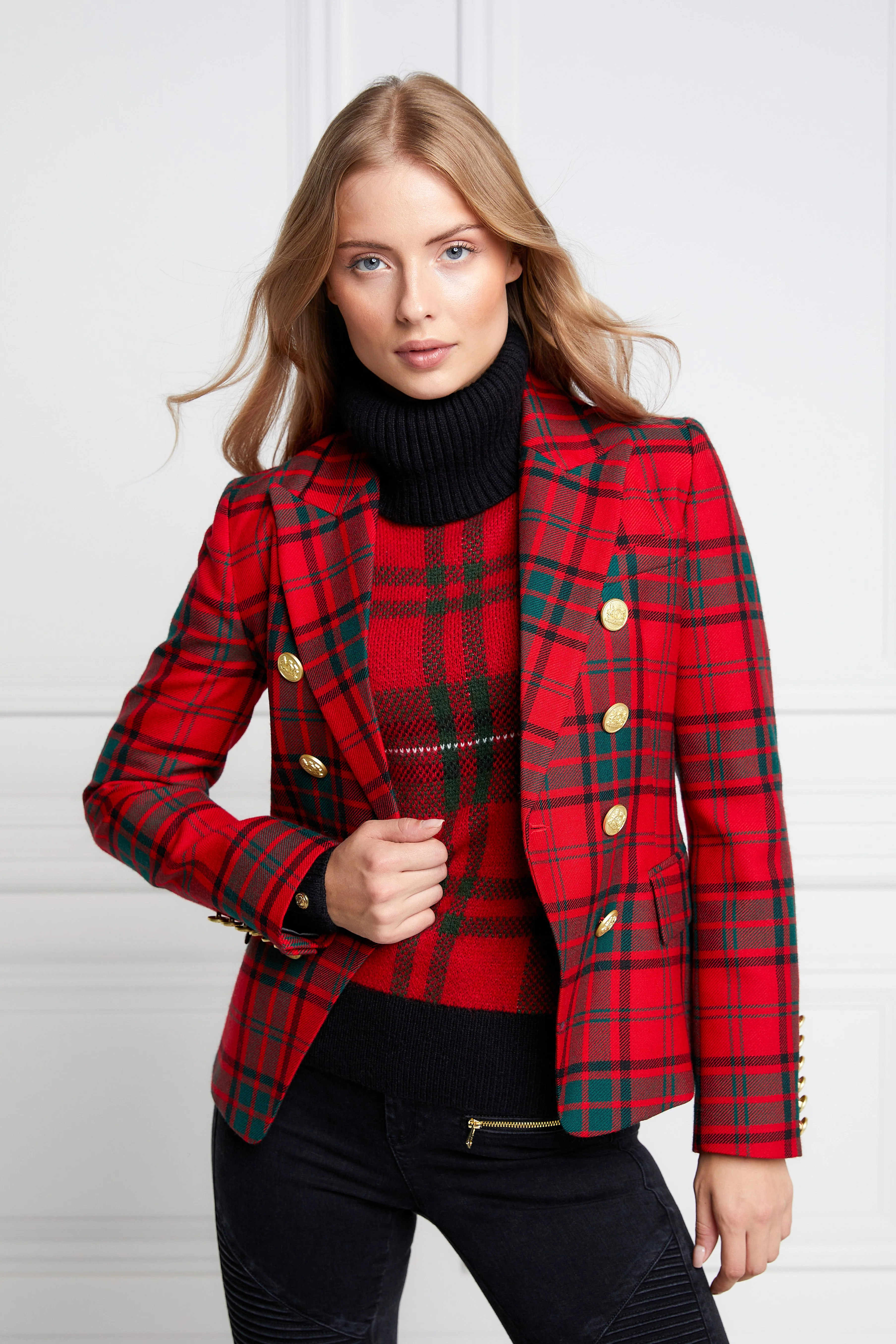 Knightsbridge Blazer (Red Tartan) | Holland Cooper