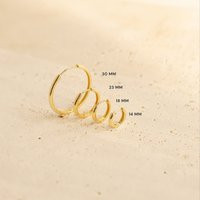 sterling Silver Hoops | Small Hoop Earrings Simple Gold Plated Big Medium | Etsy (US)