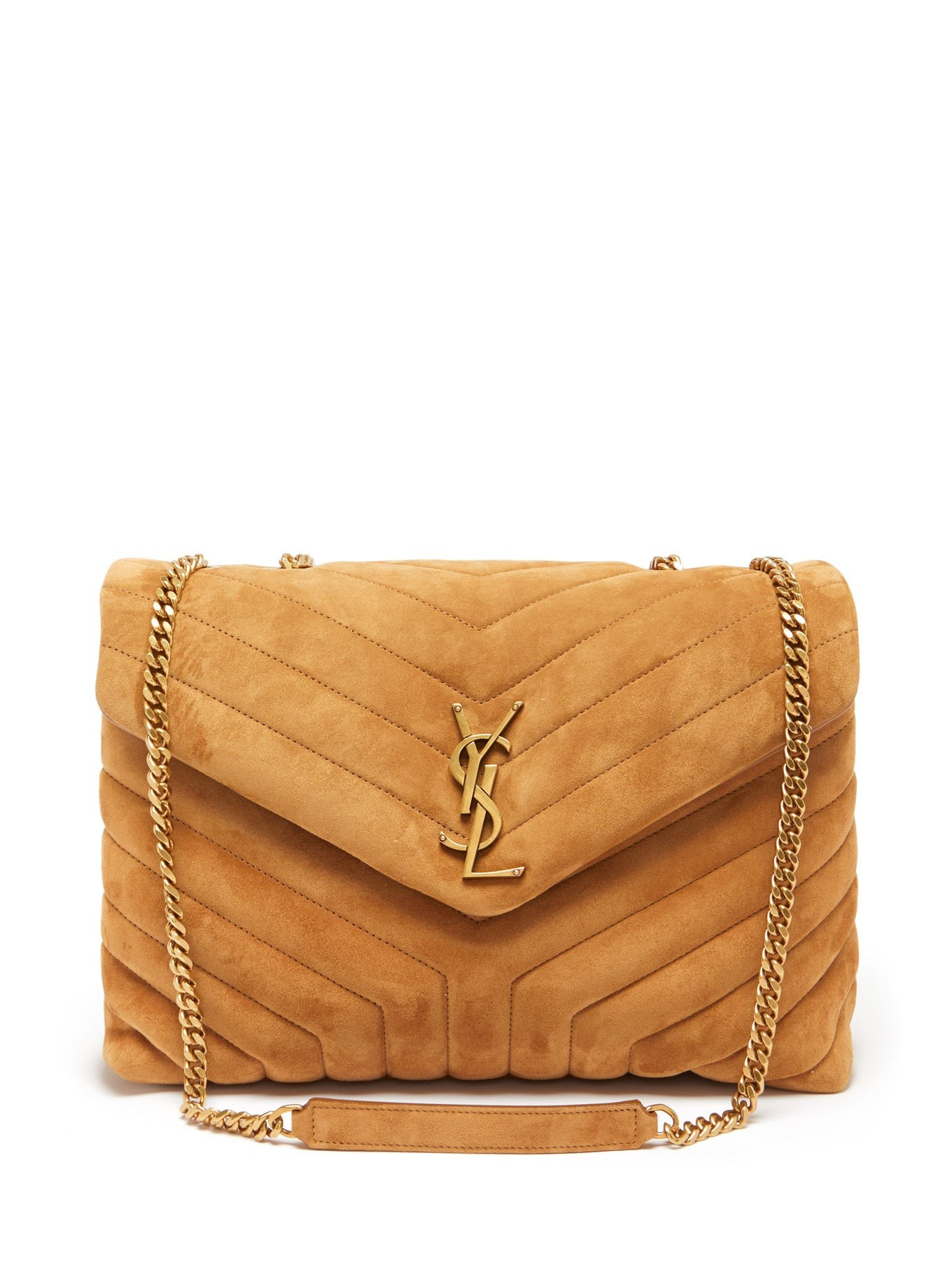 Loulou medium quilted suede shoulder bag | Matches (US)