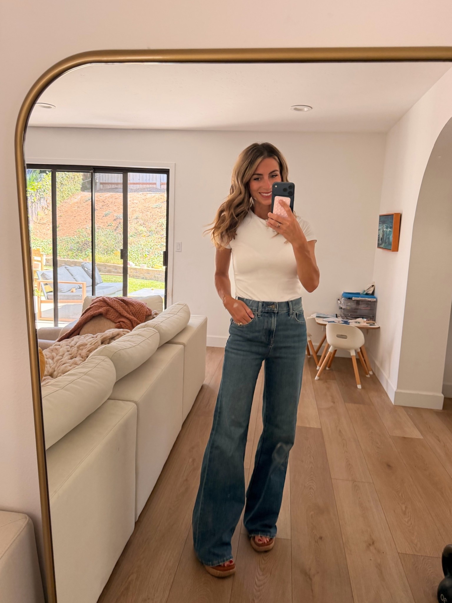 Another really good fall denim find 👖 Love this medium wash + the relaxed leg on these. They’re fitted through the waist & hips but have that looser, longer fit through the leg that feels so good for fall. Wearing a 2R & the length is perfect with a little platform/wedge!

@Express 

Express jeans, medium wash jeans, high rise jeans, relaxed fit jeans, loose fit jeans, fall jeans for women, everyday denim, 90s inspired jeans, casual fall outfit, white tee and jeans, fall denim outfit, Express fall fashion

#LTKgrwm #LTKootd #LTKOver40