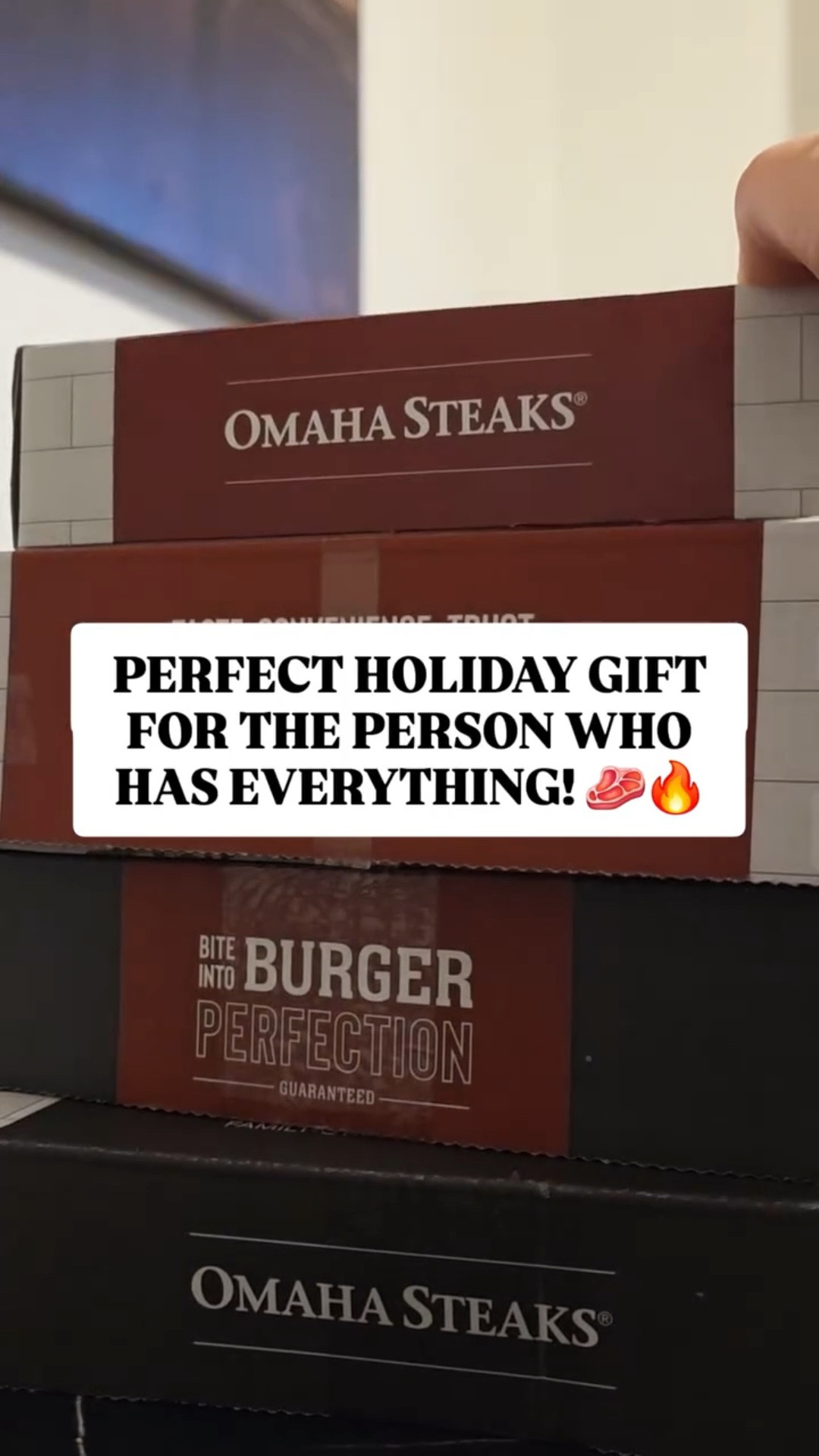 Perfect holiday gift for the person who has everything… and yes, they’ll actually love it. 🥩🎁✨ Skip the stress, give the gift of unforgettable flavor this season with @omahasteaks

Inside the Omaha Steaks Deluxe Gift Box:

🥩 Bacon-Wrapped Filet Mignons 
🍔 Steak Burgers 
🌭 Jumbo Franks 
🥔 Au Gratin Potatoes
🍏 Caramel Apple Tartlets 
✨ Omaha Steaks Seasoning

Order now and make this holiday unforgettable! 

Comment SHOP for the link to be sent directly to your inbox! 

#steakdinner #steak #omahasteaks #perfectgift #holidaygiftideas #familymeals #fooddelivery