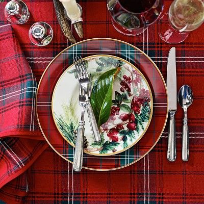 Classic Tartan Dinner Plates, Set of 4 | Williams Sonoma | Williams-Sonoma