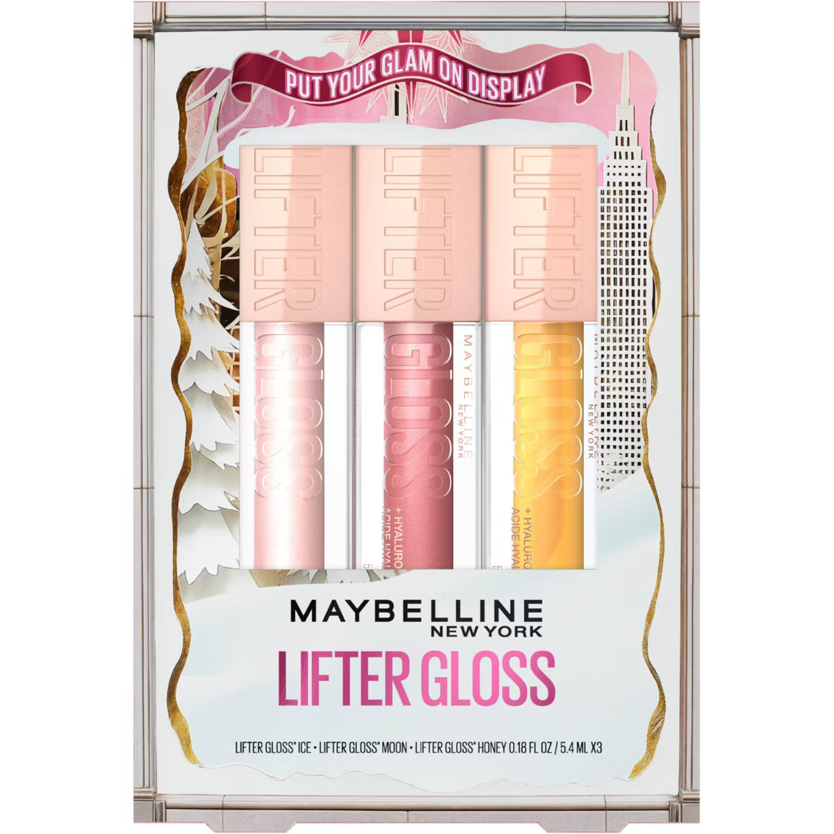 Maybelline Lifter Gloss Plumping Lip Gloss Vault Holiday Trio Lip Gloss Set - 3pc | Target